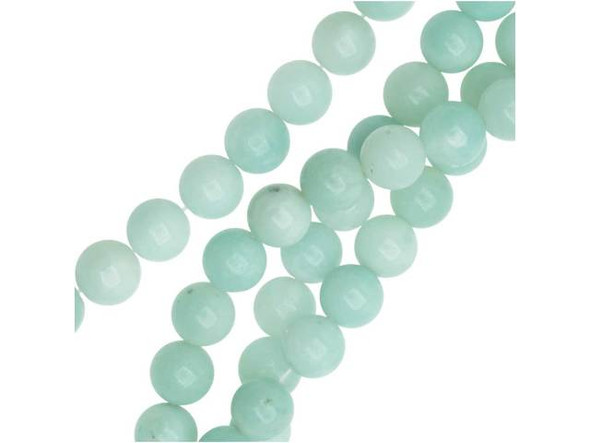 Tropical beauty fills the Dakota Stones Amazonite 8mm round beads. These beads feature a classic round shape. They are great for using in matching jewelry sets. Showcase them in necklaces and bracelets. Each bead features opaque ocean colors that range from blue-green to green. Amazonite is also known as Amazon stone. Metaphysical Properties: Amazonite is said to balance energy, while promoting harmony and universal love. It is often called the stone of courage and the stone of truth, as it provides the ability to discover truths and integrity.Because gemstones are natural materials, appearances may vary from piece to piece. Each strand includes approximately 24 beads.