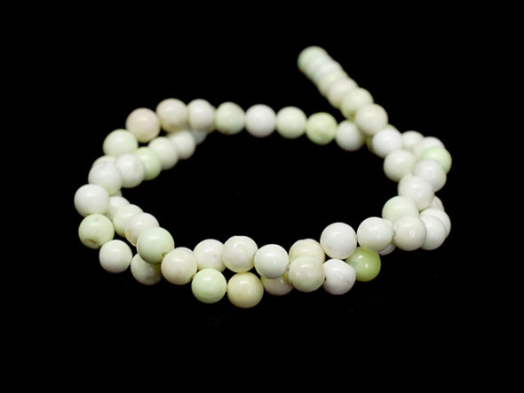 Dakota Stones Australian Chrysoprase Lemon 6mm Round Bead Strand