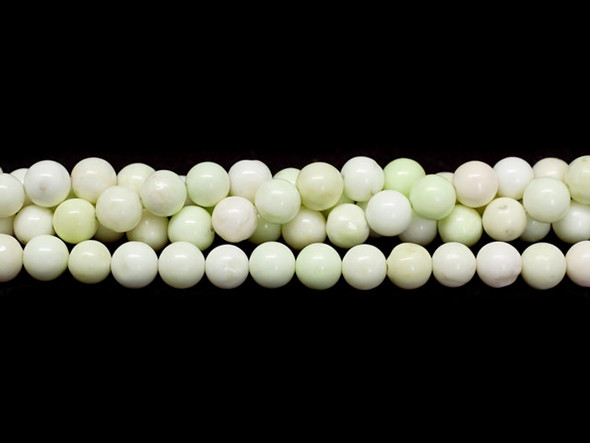 Dakota Stones Australian Chrysoprase Lemon 6mm Round Bead Strand