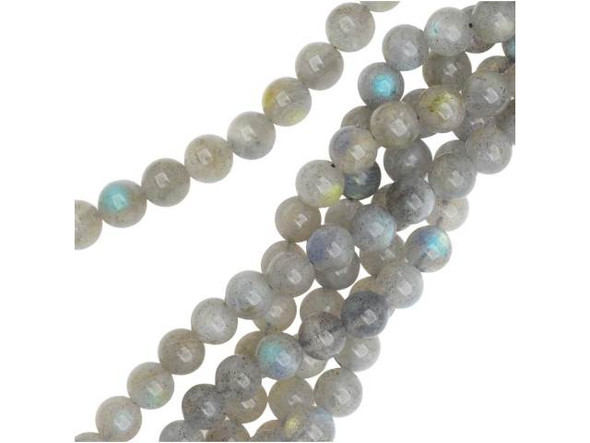 Dakota Stones 6mm Labradorite (A Grade) Round 8-Inch Bead Strand