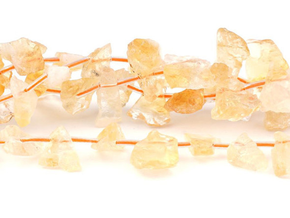 Dakota Stones Citrine 12-20mm Nugget Rough, Top Drilled - 15-16 Inch Bead Strand