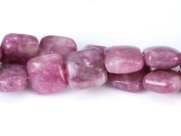 Dakota Stones 10mm Pink Lepidolite Square Bead Strand
