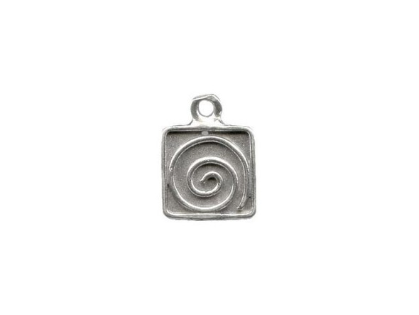 Sterling Silver Spiral Charm (Each)