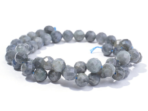 Dakota Stones Labradorite 8mm Faceted Round 16-Inch Bead Strand