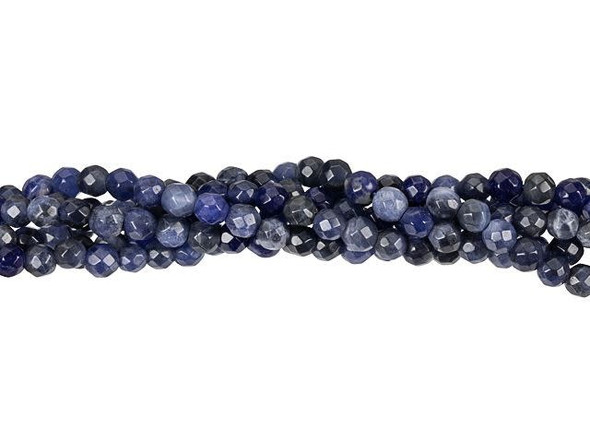 Dakota Stones Sodalite 4mm Faceted Round Bead Strand