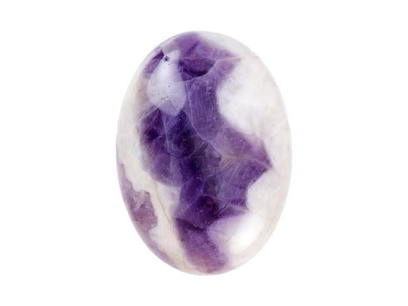 Dakota Stones Dog Teeth Amethyst 25x18mm Oval Cabochon