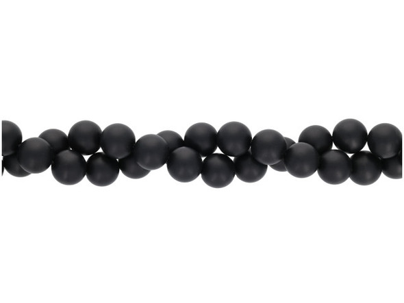 You can create bold style with the matte onyx 8mm round beads from Dakota Stones. These spherical beads display a solid shade of black, the perfect color to add to designs to make brighter tones pop. The 8mm size works nicely in both necklaces and bracelets. These beads are polished and then tumbled to achieve the matte finish. Onyx has a Mohs hardness of 6-7. Metaphysical Properties: Often known as a protection stone, onyx absorbs and dissolves negative energy from the body.Because gemstones are natural materials, appearances may vary from bead to bead. All Onyx beads are heat-treated. Dakota Stones cuts its Onyx from rough material that is heated at least 3 times to make sure the black color is consistent and any light lines are not visible. Each strand includes approximately 24 beads.