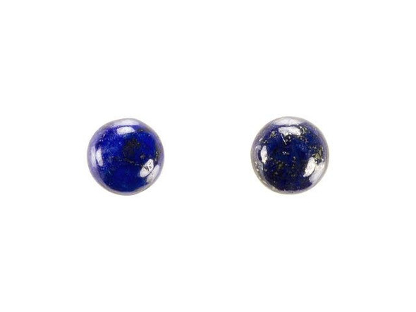 Put a small touch of enchantment into your designs with the Dakota Stones 6mm lapis lazuli coin cabochon. This tiny circular cabochon features a domed front that will stand out nicely in designs. The back is flat, so you can easily add it to projects. It would make a beautiful accent in any design. Use it as a small touch in bead embroidery projects. Lapis lazuli is a semi-precious stone that contains primarily lazurite, calcite and pyrite. It was among the first gemstones to be worn as jewelry and worked on. It features a deep blue color with shimmering flecks of gold. Metaphysical Properties: Lapis lazuli is said to enhance insight, intellect and awareness.Because gemstones are natural materials, appearances may vary from piece to piece.Diameter 6mm