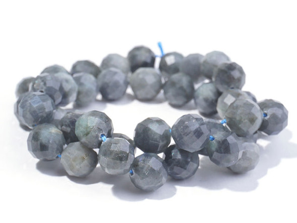 Dakota Stones Labradorite 10mm Round Faceted 16-Inch Bead Strand