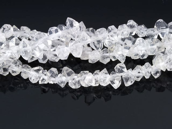 Dakota Stones 4-6mm Crystal Quartz Pointed Nugget Bead Strand