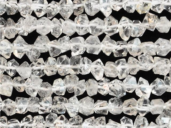 Dakota Stones 4-6mm Crystal Quartz Pointed Nugget Bead Strand