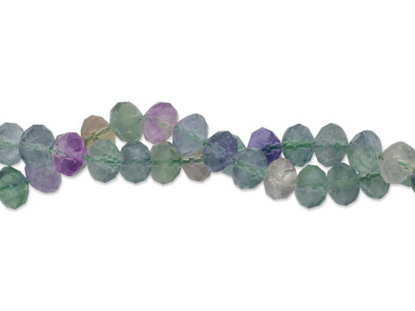 Dakota Stones Fluorite Faceted 8mm Rondelle Bead Strand