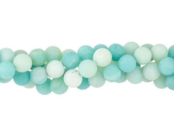 Dakota Stones Matte Amazonite 6mm Round Bead Strand