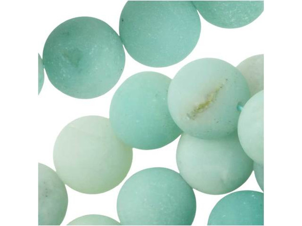 Decorate your jewelry designs with the gemstone style of these Dakota Stones beads. Amazonite is a member of the feldspar family, Amazonite, also known as Amazon Stone, ranges in color from blue-green to green. It is an opaque stone, often found with white, yellow or gray inclusions and a silky luster or silvery sheen. Balancing Energy, harmony and universal love. Most commonly mined in Madagascar, Russia and Brazil.  Because gemstones are natural materials, appearances may vary from bead to bead. 