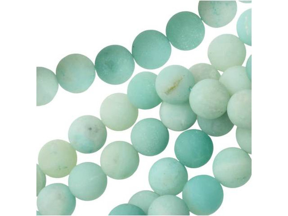 Decorate your jewelry designs with the gemstone style of these Dakota Stones beads. Amazonite is a member of the feldspar family, Amazonite, also known as Amazon Stone, ranges in color from blue-green to green. It is an opaque stone, often found with white, yellow or gray inclusions and a silky luster or silvery sheen. Balancing Energy, harmony and universal love. Most commonly mined in Madagascar, Russia and Brazil.  Because gemstones are natural materials, appearances may vary from bead to bead. 