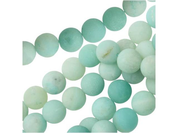 Dakota Stones Matte Amazonite 10mm Round 8-Inch Bead Strand