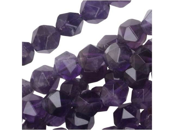 Dakota Stones Amethyst 6mm Star Cut Round Bead Strand