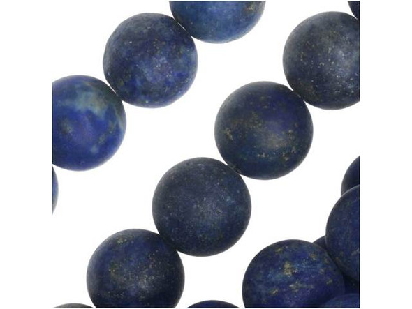 Dakota Stones 8mm Matte Lapis Lazuli Round 8-Inch Bead Strand