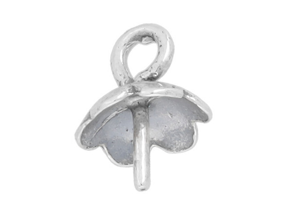 Sterling Silver Bead Cap With Peg, Medium (Each)