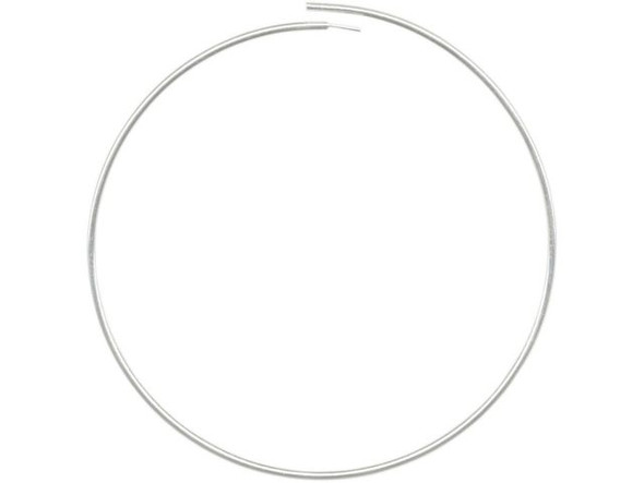 Silver Plated Earring Hoop Component, Manipulating, 1.5" (72 pcs)