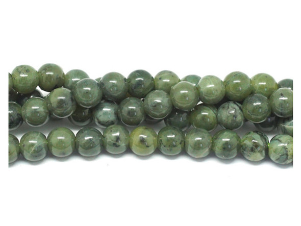 Dakota Stones Jade 8mm Round Large Hole Bead Strand