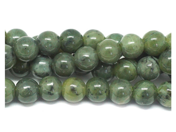 Dakota Stones Jade 8mm Round Large Hole Bead Strand