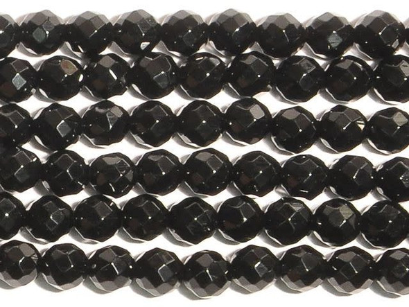 Dakota Stones Onyx 6mm Faceted Round Bead Strand