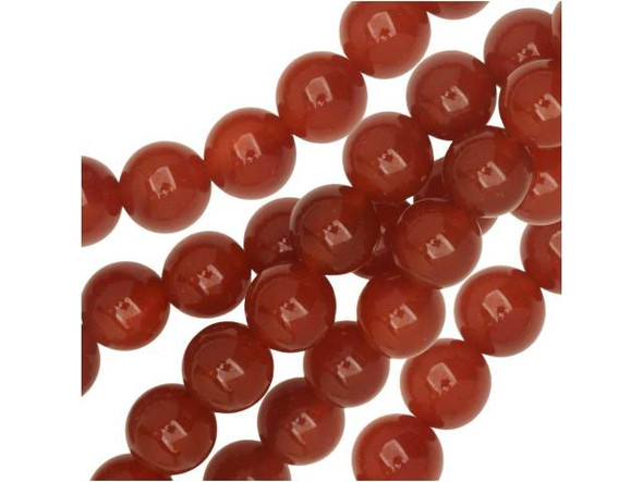 Dakota Stones Carnelian 10mm Round 8-Inch Bead Strand