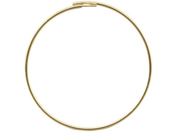 Gold Plated Earring Hoop Component, Manipulating, 1" (72 pcs)