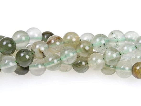 Decorate designs with gorgeous green colors of the Dakota Stones green aragonite 6mm round beads. These beads are perfectly round in shape, so you can use them in classic styles. They are versatile in size, making them wonderful for necklaces, bracelets and even earrings. They feature milky white, sage and moss green colors. Metaphysical Properties: Aragonite is said to boost self confidence and provide strength to the wearer.Because gemstones are natural materials, appearances may vary from bead to bead. Each strand includes approximately 68 beads.