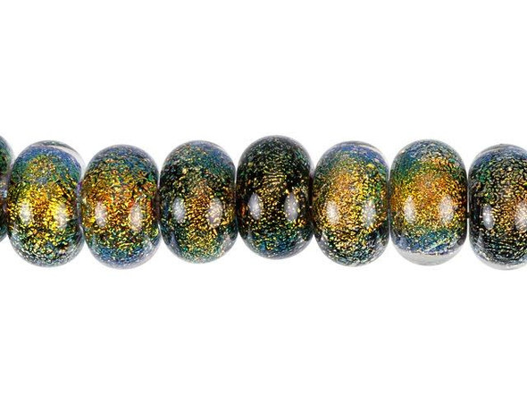 Marigold Dichroic Spacer Bead Strand (10 pcs)