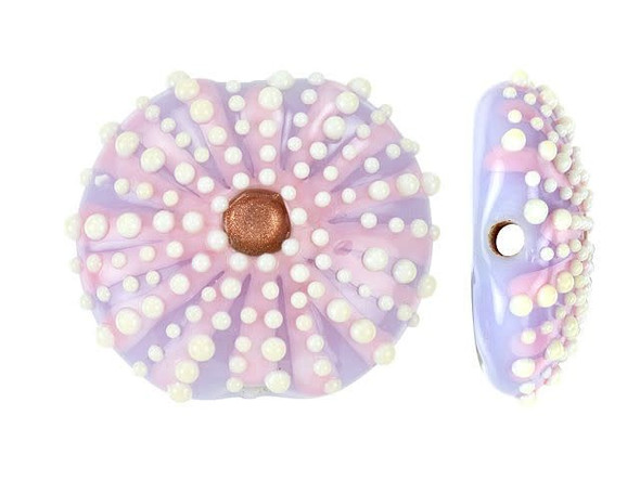 Purple Sea Urchin Lentil Focal Bead