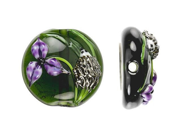 Iris and Critter Lentil Focal Bead