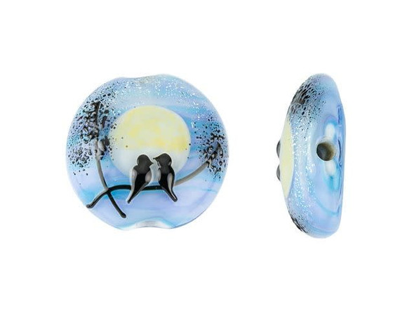 Romantic Summer Night Lentil Focal Bead