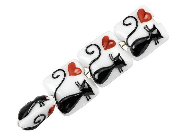 Loving Cat Pillow Beads (4 pcs)