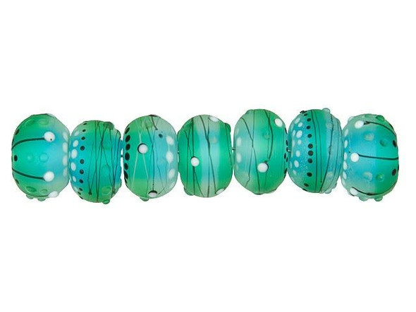 Emerald City Roundel Bead Strand (7 pcs)