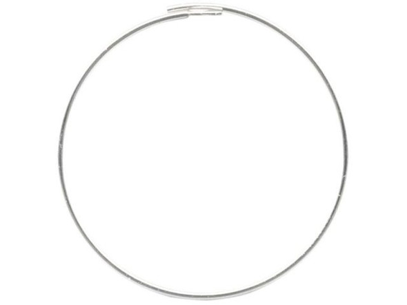 Silver Plated Earring Hoop Component, Manipulating, 1" (72 pcs)