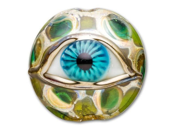 Green Eyed Focal Bead