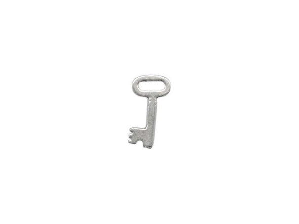 Sterling Silver Tiny Key Charm (Each)