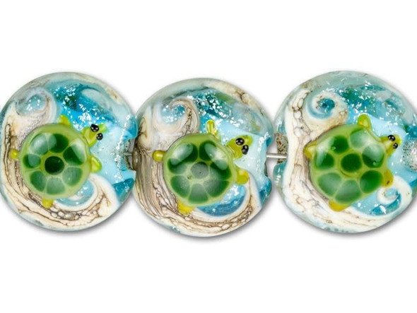 Turtle Cove Lentil Bead Strand (4pcs)