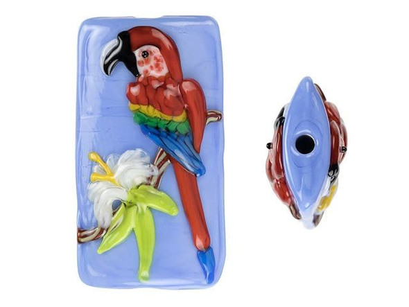 Red Parrot Kalera Focal Bead