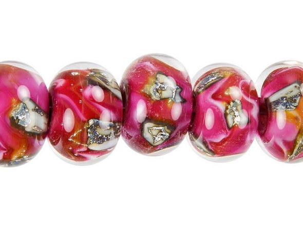 Pink Cherry Treasures Roundel Bead Strand (7 pcs)