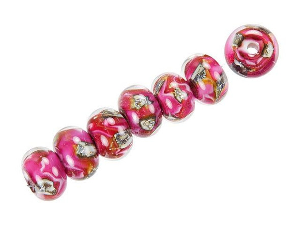 Pink Cherry Treasures Roundel Bead Strand (7 pcs)