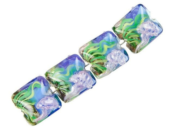 Sea Jellies Pillow Bead Strand (4 pcs)