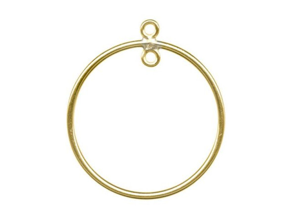 12kt Gold-Filled Jewelry Connector, Round, 20mm, 2 Loop (Each)