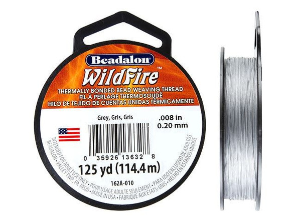 Get ready to take your jewelry-making skills to a whole new level with Beadalon Grey WildFire thread. This durable synthetic fiber is the perfect choice for crafters who need thread that can stand up to the test of time. With a thermally bonded coating that prevents fraying and needle piercings, this waterproof and zero-stretch thread will keep your creations looking great for years to come. At 125 yards long and .008 inches in diameter, this versatile thread is perfect for all your seed bead projects, bead embroidery, and more. Start your journey to lasting style today with Beadalon Grey WildFire!