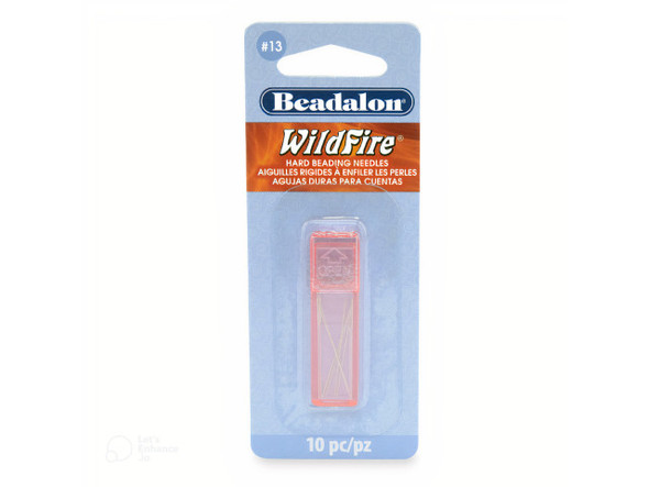 Unleash your creative potential with our Beadalon Hard Needles, designed specifically for the artisan in you. These precision-crafted size 13 needles are the perfect companion for Wildfire thread, providing an exceptional solution for intricate beading projects.

Our Beadalon Needles are a DIY jewelry enthusiast's dream. Expertly engineered to allow for multiple passes through beads, they make intricate design work a breeze. With these, you're free to explore complex patterns and details that make your jewelry stand out.

For optimal use, simply flatten the end of the Wildfire thread with chain nose pliers to make threading the needle a seamless task. It's all about making your crafting process as effortless as possible, so you can focus on creating beautiful pieces.

These needles are designed for cord sizes up to 0.011" (0.28mm) thick, making them versatile for a range of jewelry making projects. Whether you're working with delicate or robust materials, our Beadalon Hard Needles are your reliable choice.

This pack includes 10 size 13 Beadalon Hard Needles, offering you excellent value for your investment. You're not just buying needles; you're investing in your artistic creativity and passion for jewelry making.

Ideal for both beginners and seasoned DIY jewelry makers, these Beadalon Hard Needles offer the quality, versatility, and precision you need. Make your jewelry designs come to life with this must-have tool for your crafting kit.