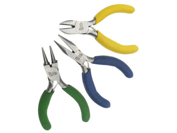 Take your crafting skills to the next level with The Beadsmith Plier Set with Color I.D. These multi-colored mini pliers are the perfect tools for any level of jewelry-making expertise, providing a color-coded system that makes grabbing the right tool easy and efficient. With their compact size, measuring approximately 3 inches long, you can bring them with you anywhere you go. From the beginner beader to the experienced crafter, The Beadsmith Plier Set is a must-have for creating stunning handmade jewelry and other craft items. Get yours now and let your creativity shine with these versatile pliers by your side!