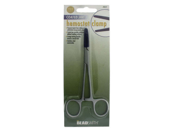 Looking to take your handmade jewelry creations to the next level? Look no further than The Beadsmith Hemostat Clamp! This must-have tool is perfect for holding your jewelry pieces securely in place while you work your magic. With a sturdy 5.75 inch length and nylon-coated jaws, this clamp will keep your beading cord or wire steady during the crafting process, ensuring a flawless finished product. Plus, the 3-stage locking handles and stainless steel box joint construction make this clamp a durable and reliable addition to any crafter's toolbox. Get your hands on The Beadsmith Hemostat Clamp today and experience the difference in your jewelry-making skills!