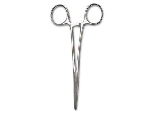 The Beadsmith Hemostat Clamp, Serrated Stainless Steel 5 Inches Long